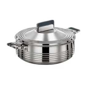 Round Stainless Steel Cookware <b>Pot</b> with Flip Top <b>Lid</b> Luxury Design Eco-Friendly & Durable Handcrafted for Kitchen Use - Product Image 2