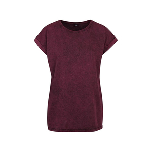 Camiseta de Manga Corta para Mujer, Algodón Lavado con Ácido, Logotipo y Color Personalizados, Transpirable, Anti-UV, Secado Rápido, OEM para Uso Diario - Product Image 6