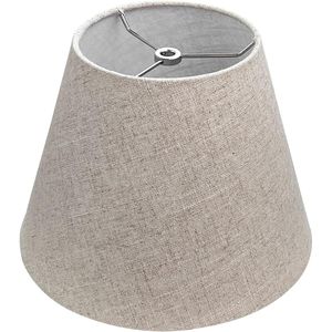 Paralume a Forma di Ragno Bianco, Piccolo, 6x10x7.5 Pollici, in Tessuto, Ricambio per Lampade da Tavolo e da Terra - Product Image 1