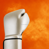 Gants de boxe professionnels en cuir PU à double sangle avec logo personnalisé, soutien maximal du poignet, MMA, Muay Thai, extérieur, 12oz 14oz