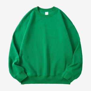 High Quality Customized Front Logo Crew Neck Sweatshirt Drop Shoulder <b>Lightweight</b> Breathable 100% Cotton Material Autumn Casual - Product Image 2