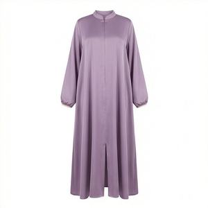 2025 OEM Kimono Outwear Abaya High Stretch Soft Thicker Polyester Fabric Muslim Women V Neck Long Sleeve Party Ramadan Wedding - Product Image 1