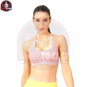 New Arrival Lightweight Durable Eco Friendly Best Selling <b>Hand</b> Made Fully Customized Logo Print Simple Halter Neck Sport <b>Bra</b> - Product Image 4