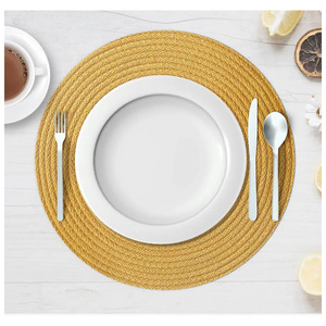 Best New Jute Seagrass Wicker Coaster <b>Round</b> <b>Table</b> Placemat Wholesale Price Wedding Decoration Jute Linen Placemats Wicker <b>Mats</b> - Product Image 5