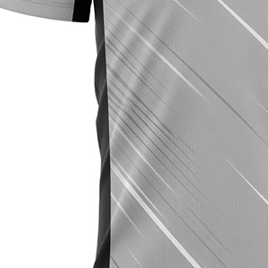 Unisex Gray Black Geometric Print Soccer Jersey Short Sleeve Crew Neck Moisture Wicking 100% Polyester Lightweight Custom - Product Image 6