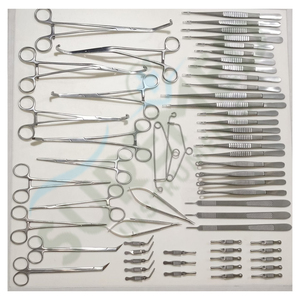 Juego de Instrumentos Profesionales para Cirugía Vascular, Juego de Instrumentos Quirúrgicos Vasculares de Acero Inoxidable para Hospitales - Product Image 1