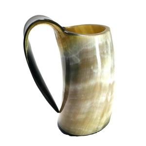 Latest Arrival Polish Real Buffalo Horn Mugs For Drinking Perfect For Camping Travel Use Reusable Beer Mugs Naural Crafts - Product Image 1