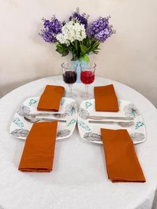 Serviettes imprimées artisanales 100 % coton pur, multicolores, personnalisables, réutilisables et écologiques pour le dîner et la Saint-Valentin (vente en gros) - Product Image 3