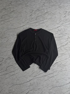 Custom Heavy Cotton Knitted Blank Design <b>Thermal</b> <b>T</b>-<b>Shirts</b> Cotton Casual Solid Color O-Neck Buttons Long Sleeves Tees - Product Image 2