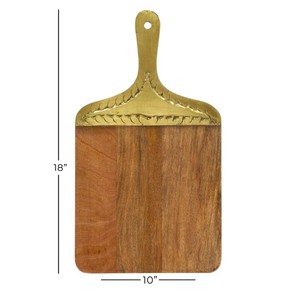 Anti Slip Wooden Chopping Block Rectangle Solid Wood Handle Kitchen <b>Board</b> Amazingly Crafted By Indian Artisans - Product Image 4