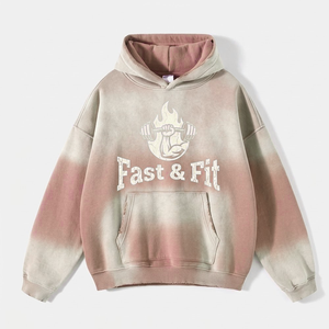Sweats à capuche délavés à l'acide sur mesure de qualité supérieure, effet soleil délavé, fabriqués sur mesure, en vente - Product Image 1