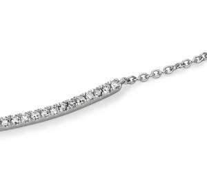 Collier en or 10 carats avec barre incurvée et diamant de laboratoire, bijoux haut de gamme, vente en gros OEM, fabricant international de bijoux - Product Image 5