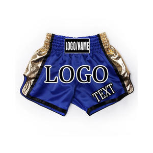 Pantalones Cortos de Boxeo de Marca Privada OEM, Pantalones Cortos de Muay Thai de Satén Rojo con Estampado Personalizado, MOQ Bajo, Uniformes de Equipo - Product Image 4