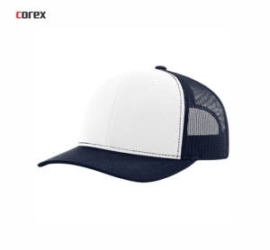 Richardson White <b>Navy</b> Mesh Trucker <b>Hat</b> 6-Panel Adjustable Unisex Casual Fashion Outdoor Winter Beach Breathable Waterproof - Product Image 1