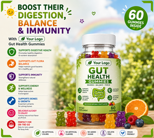Gummies naturels pour la santé intestinale, à croquer, saveur fruitée, avec emballage pratique en bouteille, options de personnalisation de la marque - Product Image 4