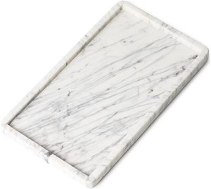 OEM Manufacturer Custom Luxury Marble Ottoman Tray With Metal Handles For Living Room Decor And Home Organization Solutions - Product Image 5
