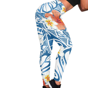 Conjuntos de Leggings de Yoga para Mujer, Talla Grande, Diseño Polinesio Hawaiano a Cuadros, Cintura Elástica, Largo Completo, Spandex/Nylon, Ropa Deportiva Informal de Verano - Product Image 2