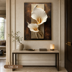 Art mural abstrait de la marque HALO, best-seller, œuvre d'art botanique, décoration intérieure moderne, verre trempé personnalisable, origine Vietnam - Product Image 5