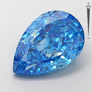 Diamant de laboratoire certifié IGI 7,06 carats, taille poire, couleur bleu vif fantaisie, clarté VS1, modèle CVD 1, bijoux Royal Gems du Gujarat - Product Image 1