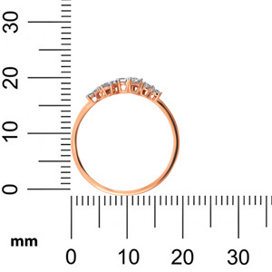 Bague de fiançailles haut de gamme pour femme, diamants ronds de 0,35 ct, or rose avec éclat fluide, prix de gros - Product Image 6