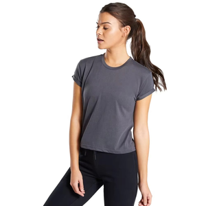 เสื้อยืดแขนสั้นผู้หญิงพรีเมียมสีสันตามสั่ง ระบายอากาศได้ดี สไตล์ลำลอง พิมพ์โลโก้ตามสั่ง ราคาถูก - Product Image 1