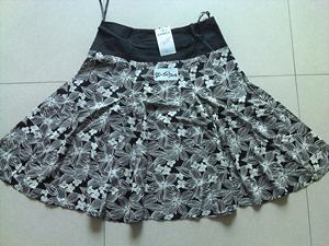 Women's High Quality Cotton Printed Solid Casual A-Line <b>Knee</b>-<b>Length</b> <b>Skirt</b> Elastic Back Plus Size Woven Fabric Natural Waistline - Product Image 6