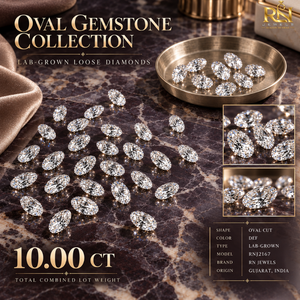 เพชรรูปไข่ยาว 10.00 กะรัต เพาะเลี้ยงในห้องปฏิบัติการ สี DEF |   อัญมณีเจียระไนอย่างแม่นยำพร้อมการปรับขนาดตามสั่งสำหรับเครื่องประดับชั้นดี - Product Image 5