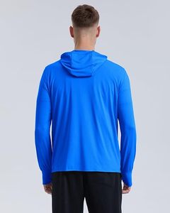 Sweat-shirt de sport à manches longues pour homme, éco-responsable, à séchage rapide, avec demi-zip, respirant, compressif, pour la course à pied et le fitness - Product Image 1