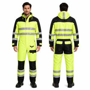 2026 High Visibility Waterproof Work Coverall Reflective Safety Rain Suit Unisex Industrial Protective <b>Overall</b> - Product Image 2