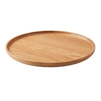 Ensemble d'assiettes en bois d'acacia pour table de dîner raffinée, finition naturelle de qualité supérieure, plat de service pour la présentation des aliments, utilisation à la maison et en cuisine