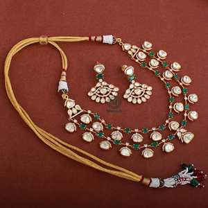 Deep Emerald Green Moissanite Designer Fine Jewelry Necklace Set - Product Image 3