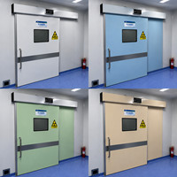 Pintu Geser Listrik Berlapis Timbal Pelindung Radiasi Pintu Geser Otomatis untuk Ruang Sinar-X Ruang CT
