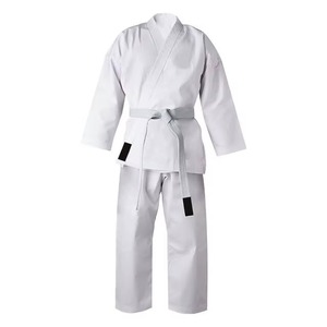 Classic White Karate Gi Suit Reinforced Stitching Drawstring Pants Custom Logo OEM Bulk Wholesale - Product Image 1