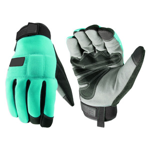 ถุงมือป้องกันความปลอดภัยในการทำงาน ทำจากหนังสังเคราะห์เสริมความแข็งแรงบริเวณฝ่ามือ นุ่มสบาย ทนความร้อน กันลื่น - Product Image 6