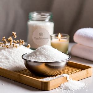 Sal de Baño de Piedra del Himalaya Natural Blanca de Grano Fino, Tallada, Relajante, Mineral, para Terapia de Spa, Cristal Puro para Bienestar - Product Image 5