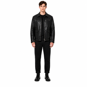 Premium Custom Front Logo Men's A-2 <b>Pilot</b> <b>Jacket</b> 1.0mm Full-Grain Cowhide Satin Autumn/Winter - Product Image 1