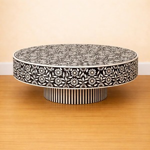 Modern High Quality Floral Bone Inlay Coffee <b>Table</b> <b>Console</b> <b>Table</b> Living Room End <b>Table</b> <b>Round</b> Handmade Bone Inlay Coffee <b>Table</b> - Product Image 6