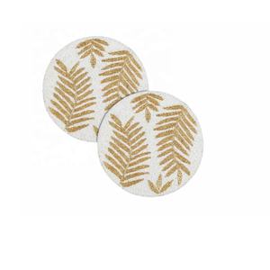 หลากสีรอบลูกปัดแก้วเสื่อสถานที่โต๊ะกาแฟแก้วลูกปัดตารางลูกปัดตารางลูกปัดห้องครัวแผ่นชาร์จลูกปัด - Product Image 4