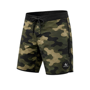 <b>Men</b> Camo Board Shorts Quick Dry Stretch Surf Swim <b>Trunks</b> with Zipper Pocket Custom Logo Beach Shorts Athletic Water Sports Wear - Product Image 1