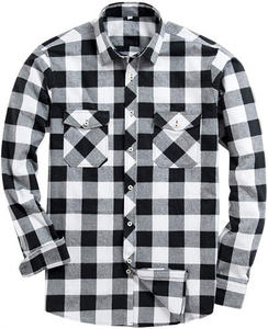 Camisa a cuadros informal para hombre con tacto de tela suave y cepillada, y nueva camisa informal a cuadros de moda para hombre y ropa informal de oficina. - Product Image 4