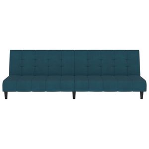 Canapé-lit en velours bleu 100% polyester, taille moyenne, avec bois et plastique, meubles élégants et durables - Product Image 5