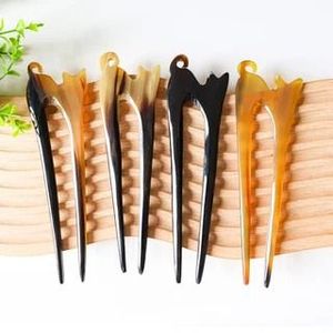 Épingles à cheveux en corne de buffle faites à la main, couleur naturelle, pour femmes, pour chignon, mariage et usage quotidien - Product Image 2