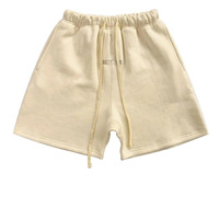 Shorts Hip Hop pour Hommes en Molleton Tricoté 100% Coton Uni, Taille Mi-Haute, avec Cordon de Serrage, Respirant, Séchage Rapide, Décontracté, pour la Gym, OEM