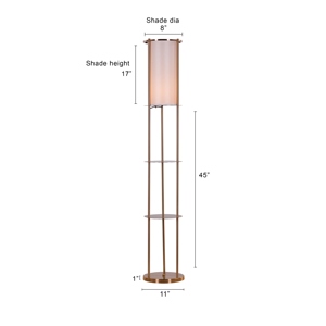 Gold Floor <b>Lamp</b> with <b>Shelves</b> Modern Storage Standing Light Luxury Symmetric Design Display <b>Shelf</b> <b>Lamp</b> Practical Aesthetic - Product Image 2