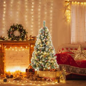 Albero di Natale a LED bianco caldo con punte delle rami in PVC incernierate per una facile installazione - Product Image 3