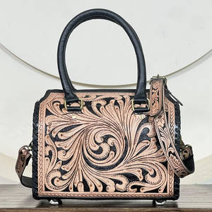 Offre Spéciale Super Septembre : Ensemble de 2 sacs de voyage assortis en cuir véritable gaufré floral, sacs à bandoulière et sacs de voyage Speedy - Product Image 5