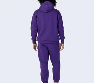 Ensemble de sweat-shirt à capuche pour homme Yourbrand, violet, avec logo rouge imprimé, vêtements décontractés d'hiver, respirant, FRENCH TERRY 100% coton - Product Image 6