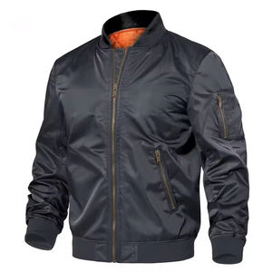 Chaqueta Bomber Reversible Personalizada al por Mayor, Estilo Urbano, Negra, Impermeable, Ecológica, Lisa, para Hombre, Chaquetas de Invierno - Product Image 4