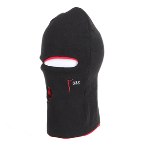 หน้ากากสกีแบบเต็มหน้า 3 รู ผ้าแจ็คการ์ด พิมพ์โลโก้ตามสั่ง สำหรับปั่นจักรยานกลางแจ้ง - Product Image 4