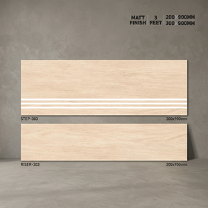 Marque Vistaar 10mm d'épaisseur 300x900mm marche et contremarche 200x900mm prévoir des carreaux d'escalier en porcelaine Matt GVT escaliers cas - Product Image 4